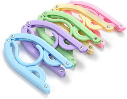Plastic Travel Hangers - Portable Foldable Clothes Drying Rack for Travel (10 Pcs)