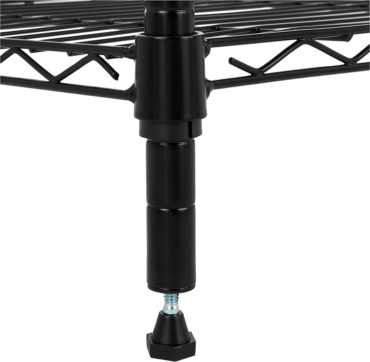 4-Shelf Adjustable Storage Unit – Black, 640 kg Max Load, Levelling Feet, 35.6×91.4×137.1 cm