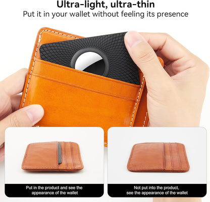 Airtag Wallet Holder – Ultra Thin Apple Airtag Card Case for Purse, Backpack & Handbag ( 2-Pack)