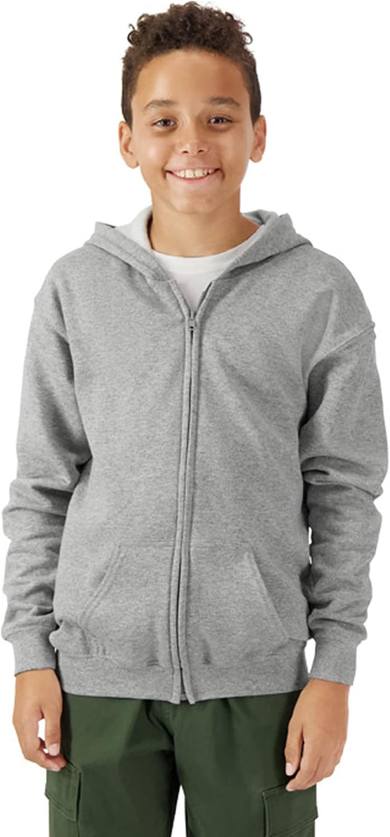 Unisex Kids Full Zip Hooded Youth Sweatshirt Hooded Sweatshirt