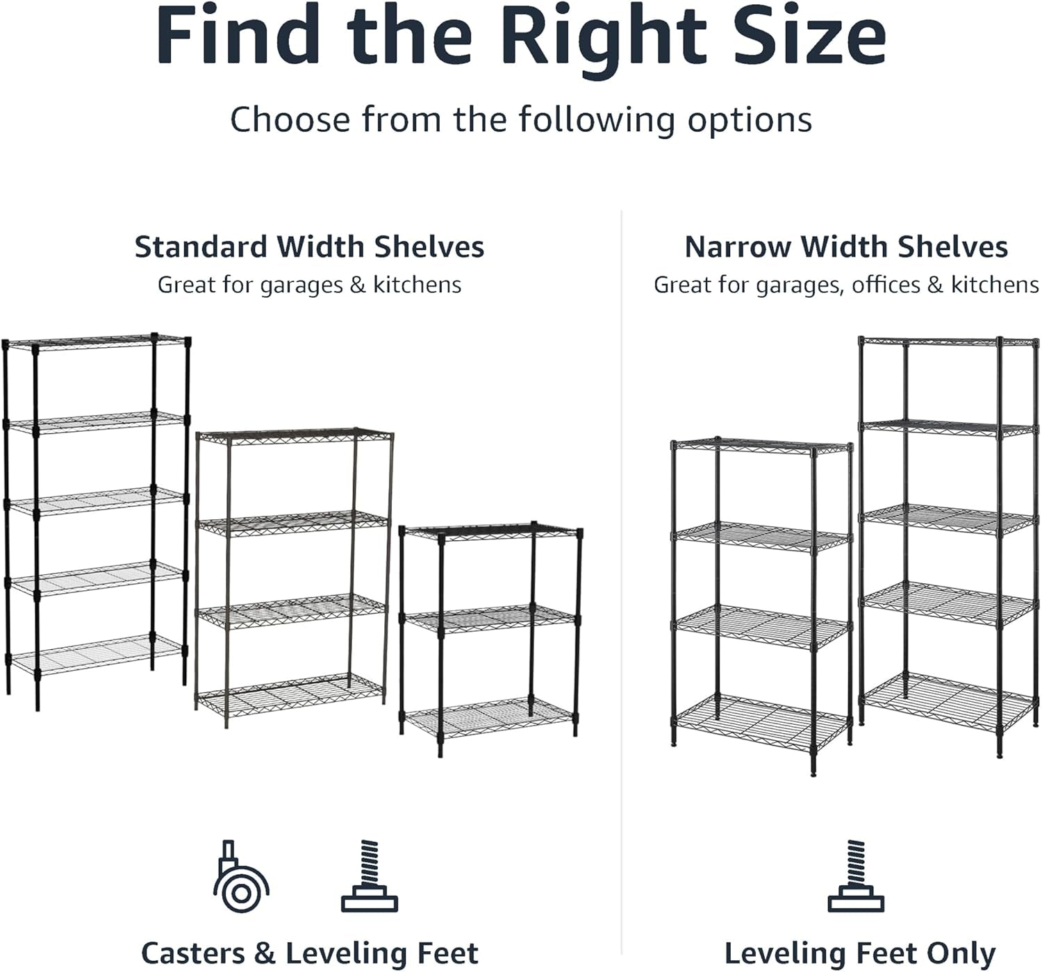 4-Shelf Adjustable Storage Unit – Black, 640 kg Max Load, Levelling Feet, 35.6×91.4×137.1 cm