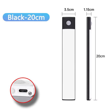 Cabinet Lights Motion Sensor LED Wireless USB under Ultra Thin Night Light for Kitchen Cabinet Bedroom Wardrobe Indoor Lighting