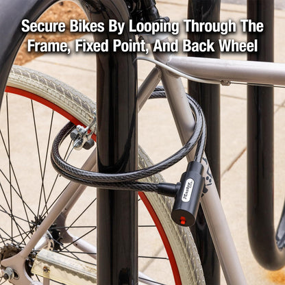 8364DCC Cable Bike Lock with Key, 5 Ft. Long