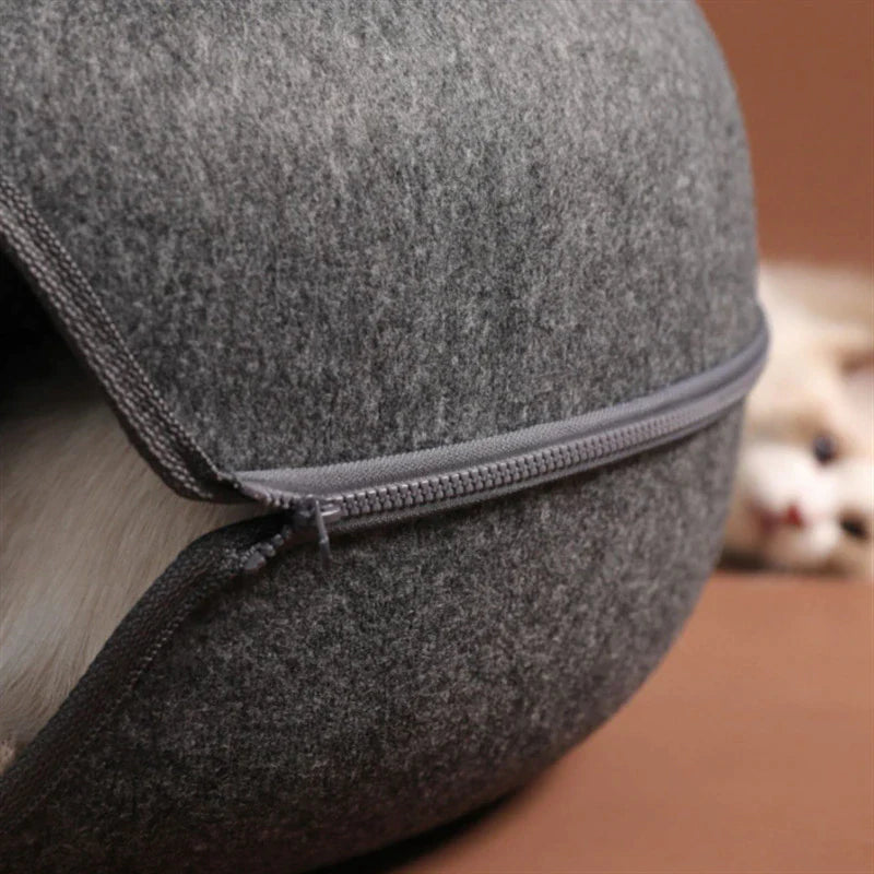 Donut Cat Bed & Tunnel – Dual-Use Interactive Toy for Kittens, Indoor Play & Training