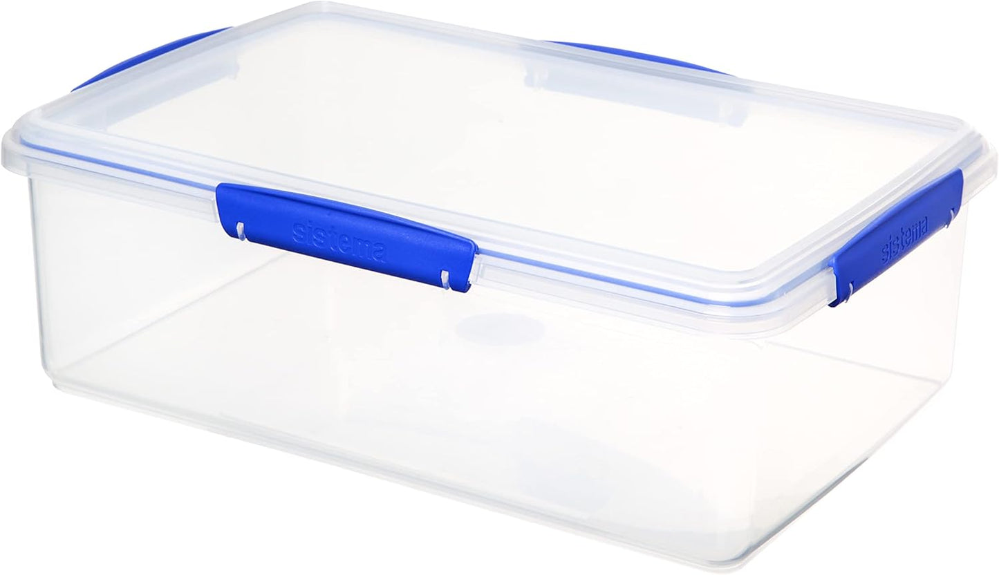 KLIP IT 7L Food Storage Container – Stackable, Airtight, BPA-Free Fridge & Freezer Box with Blue Lid Clip