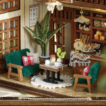 Mini DIY Dollhouse – 3D Puzzle Model with Furniture & LED Lights for Home Decoration & Gifts