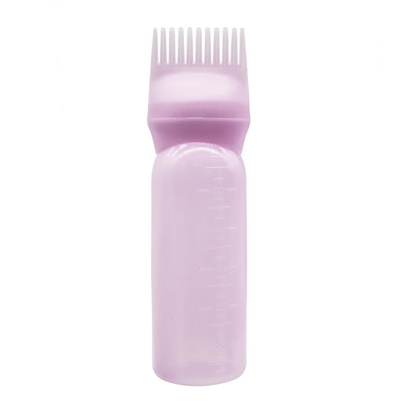 Salon Hair Oil & Dye Applicator Bottle with Comb – 3 Color Professional Tool