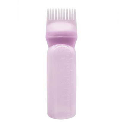 Salon Hair Oil & Dye Applicator Bottle with Comb – 3 Color Professional Tool