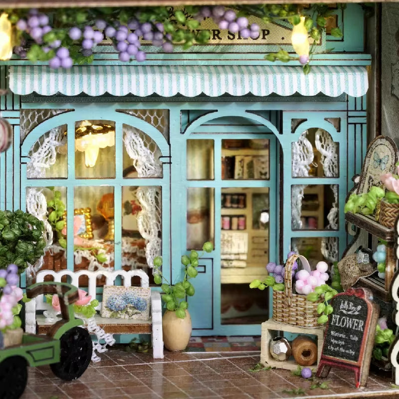 Mini DIY Dollhouse – 3D Puzzle Model with Furniture & LED Lights for Home Decoration & Gifts