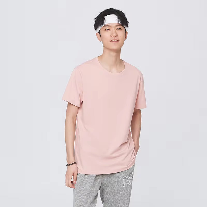 Men’s Summer Cotton Tees – Stretch Fit O-Neck Casual Streetwear