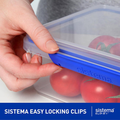 KLIP IT 7L Food Storage Container – Stackable, Airtight, BPA-Free Fridge & Freezer Box with Blue Lid Clip