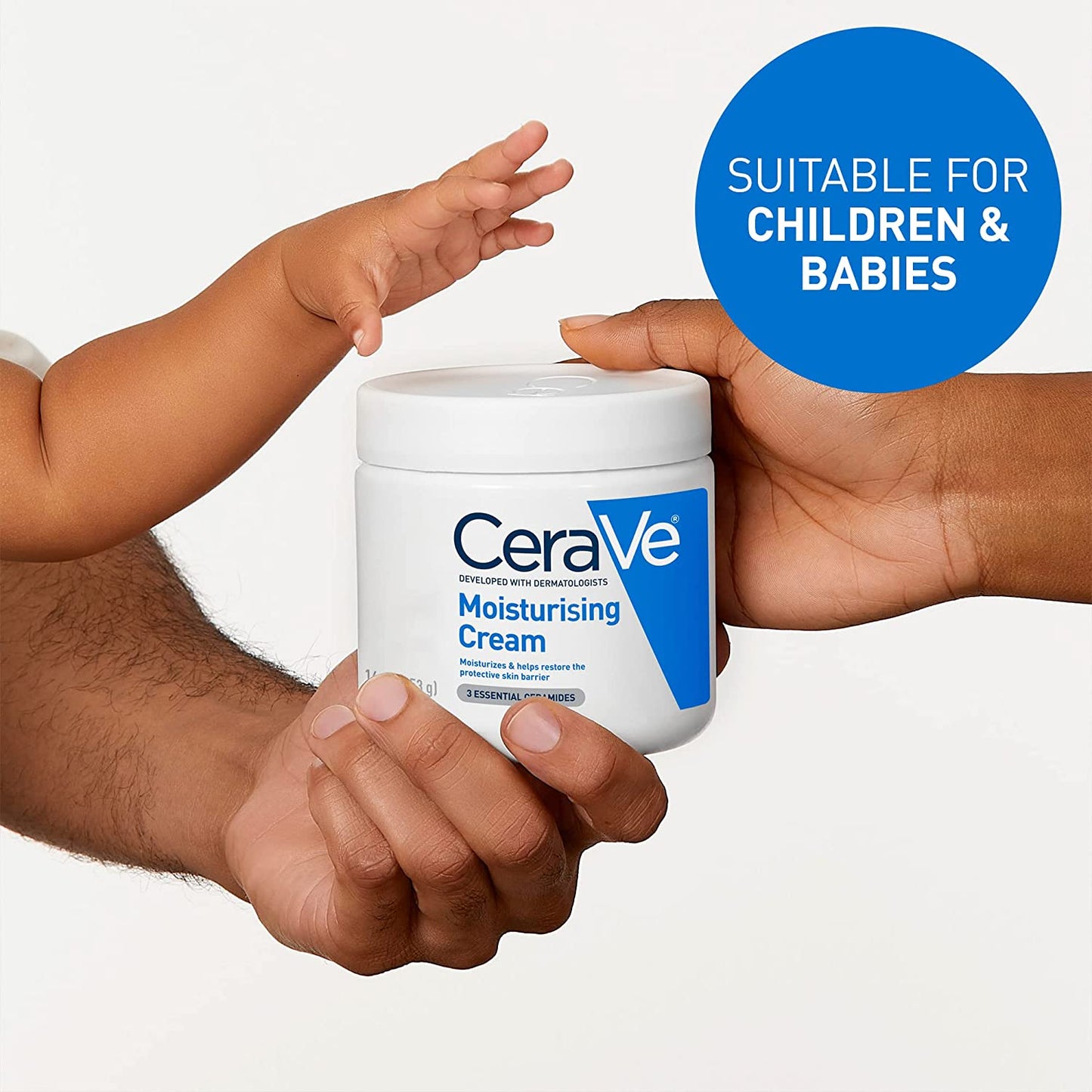 Moisturising Cream, Face & Body, with 3 Essential Ceramides & Hyaluronic Acid