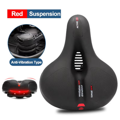 Hollow Breathable Bicycle Saddle | Comfortable Big Butt Bike Seat