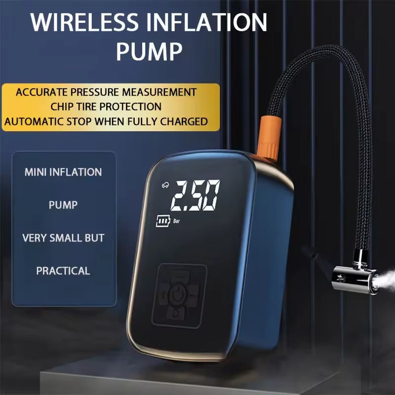 Wireless Electric Car Air Compressor – Portable Tire Inflator for Cars, Motorcycles, Bicycles, Boats & Sports Balls