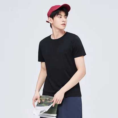 Men’s Summer Cotton Tees – Stretch Fit O-Neck Casual Streetwear