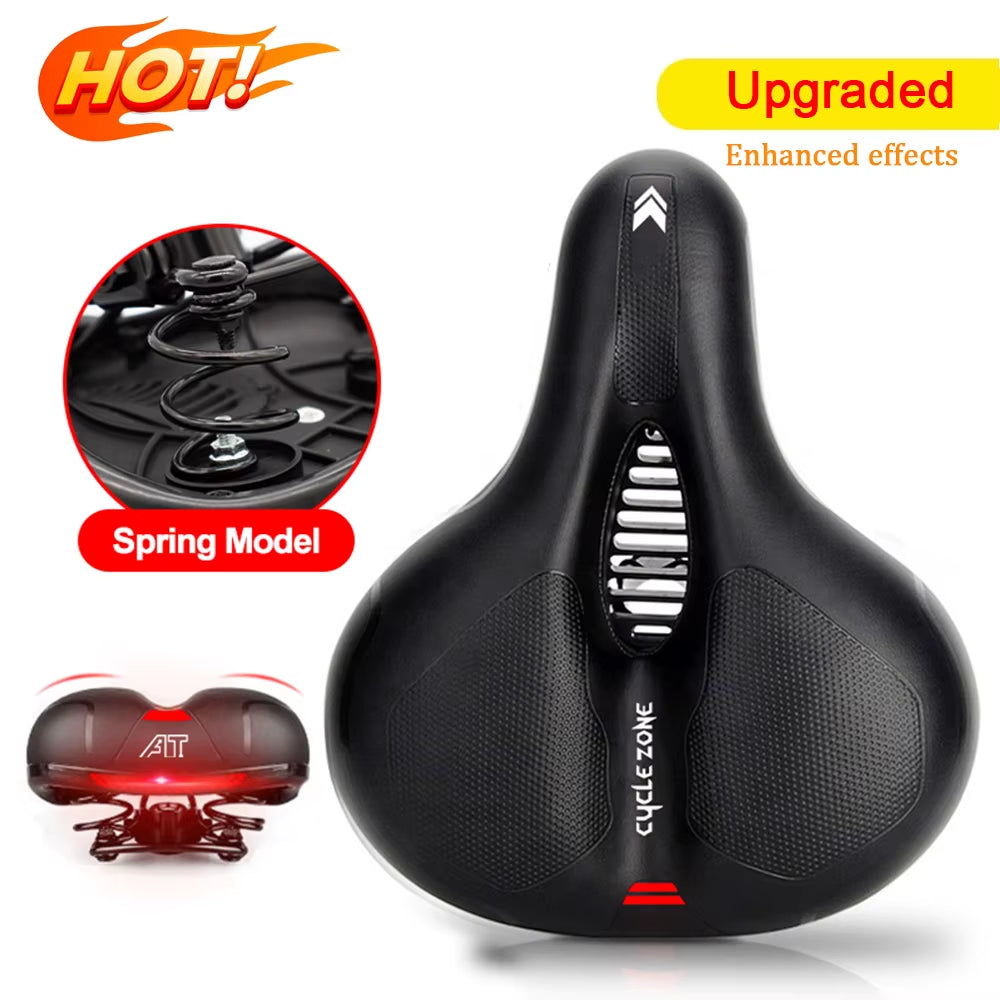 Hollow Breathable Bicycle Saddle | Comfortable Big Butt Bike Seat