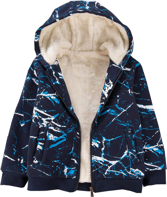 Kids Boys Girls Sherpa Fleece Lined Jacket 2-14 Years (Toddler/Kids)