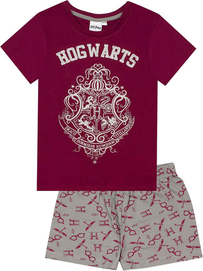 Girls Pyjama Set | Hogwarts Glitter | Kids Sleepwear for Bedtime | 11 - 12 Years