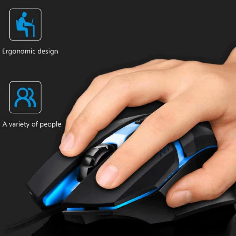 Ergonomic RGB Gaming Mouse – High-Quality 4-Button USB Mouse for Desktop & Laptop
