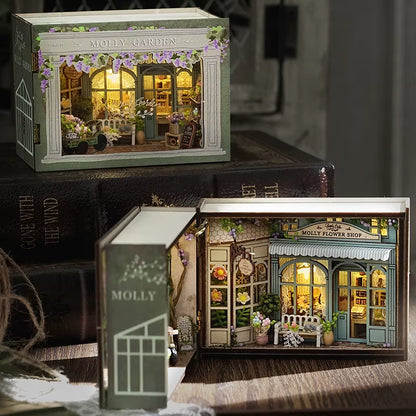 Mini DIY Dollhouse – 3D Puzzle Model with Furniture & LED Lights for Home Decoration & Gifts