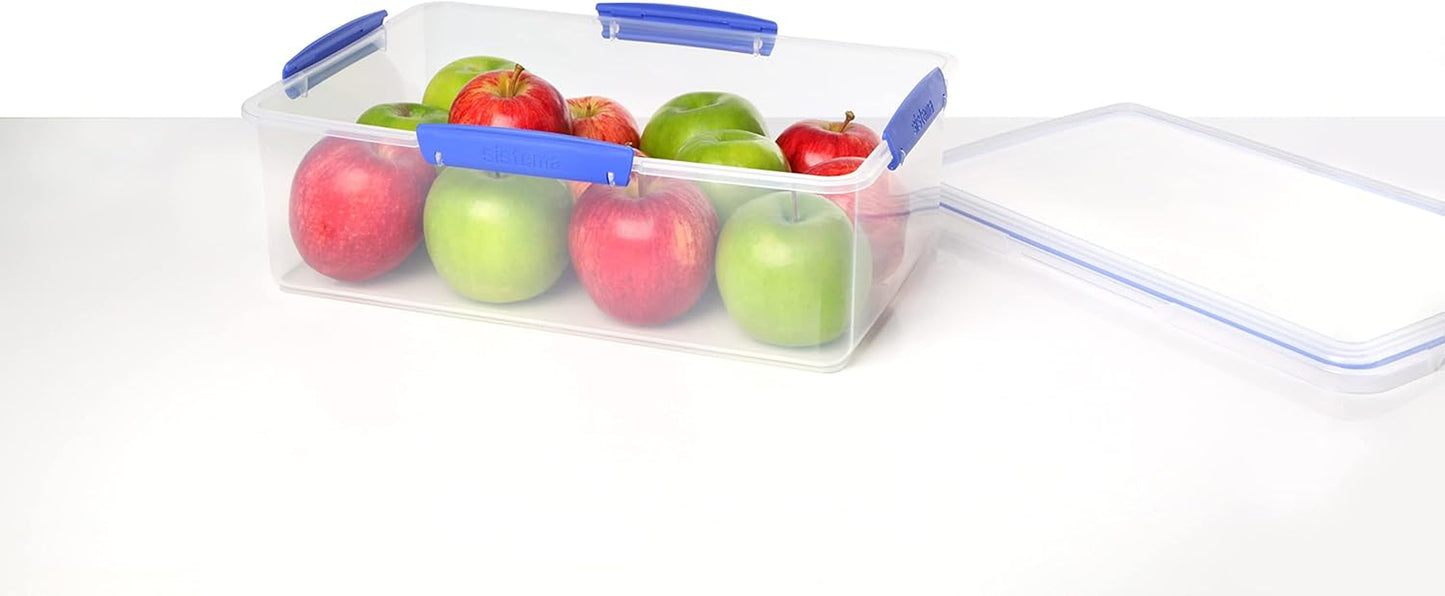 KLIP IT 7L Food Storage Container – Stackable, Airtight, BPA-Free Fridge & Freezer Box with Blue Lid Clip