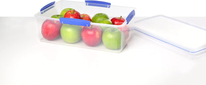 KLIP IT 7L Food Storage Container – Stackable, Airtight, BPA-Free Fridge & Freezer Box with Blue Lid Clip