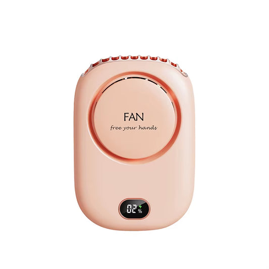 Portable Bladeless Neck & Waist Fan – USB Rechargeable Mini Cooling Fan for Outdoor Sports & Travel