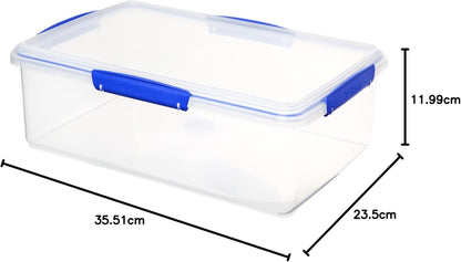 KLIP IT 7L Food Storage Container – Stackable, Airtight, BPA-Free Fridge & Freezer Box with Blue Lid Clip