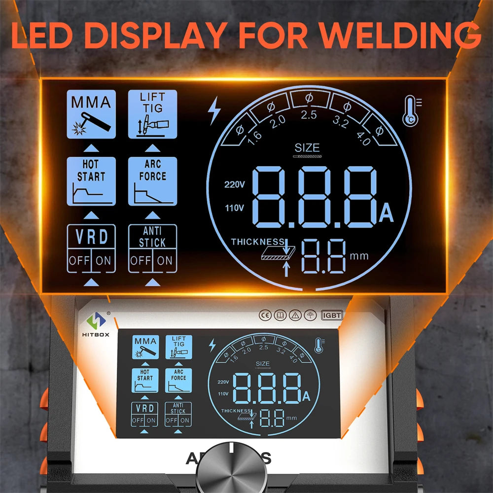 ARC200S 2-in-1 Welding Machine – ARC/MMA & Lift TIG IGBT Inverter, LED Digital Display, Portable 220V 10–200A Welder