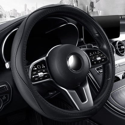 Microfiber Leather 15" Universal Fit Car Steering Wheel Cover