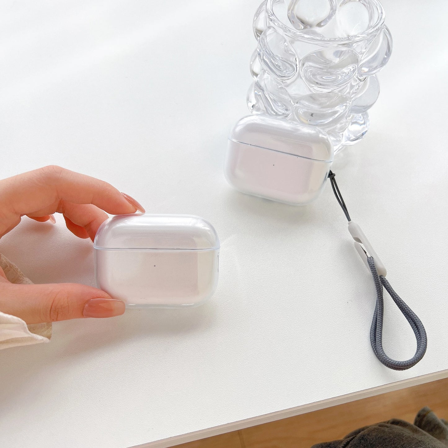 Clear Soft TPU AirPods Case – Shockproof Cover with Lanyard for AirPods 1/2/3/4 & Pro/Pro 2/Pro 3