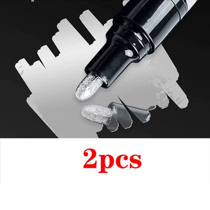 Chrome Mirror Marker Pen 2Mm DIY Reflective Paint Pen Permanent Gold SILVER Marker Touch Up, Model Painting, Marking 3/2/1Pcs