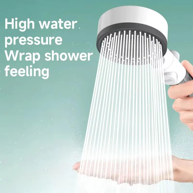 High-Pressure 8-Mode Shower Head with Water Filter – Adjustable, One-Key Stop Portable Bathroom Accessory