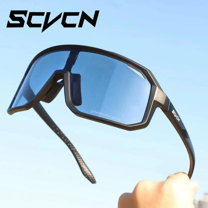 Photochromic Cycling Glasses – UV Sports Sunglasses for Mountain & Road Bike, Hiking & Outdoor Use