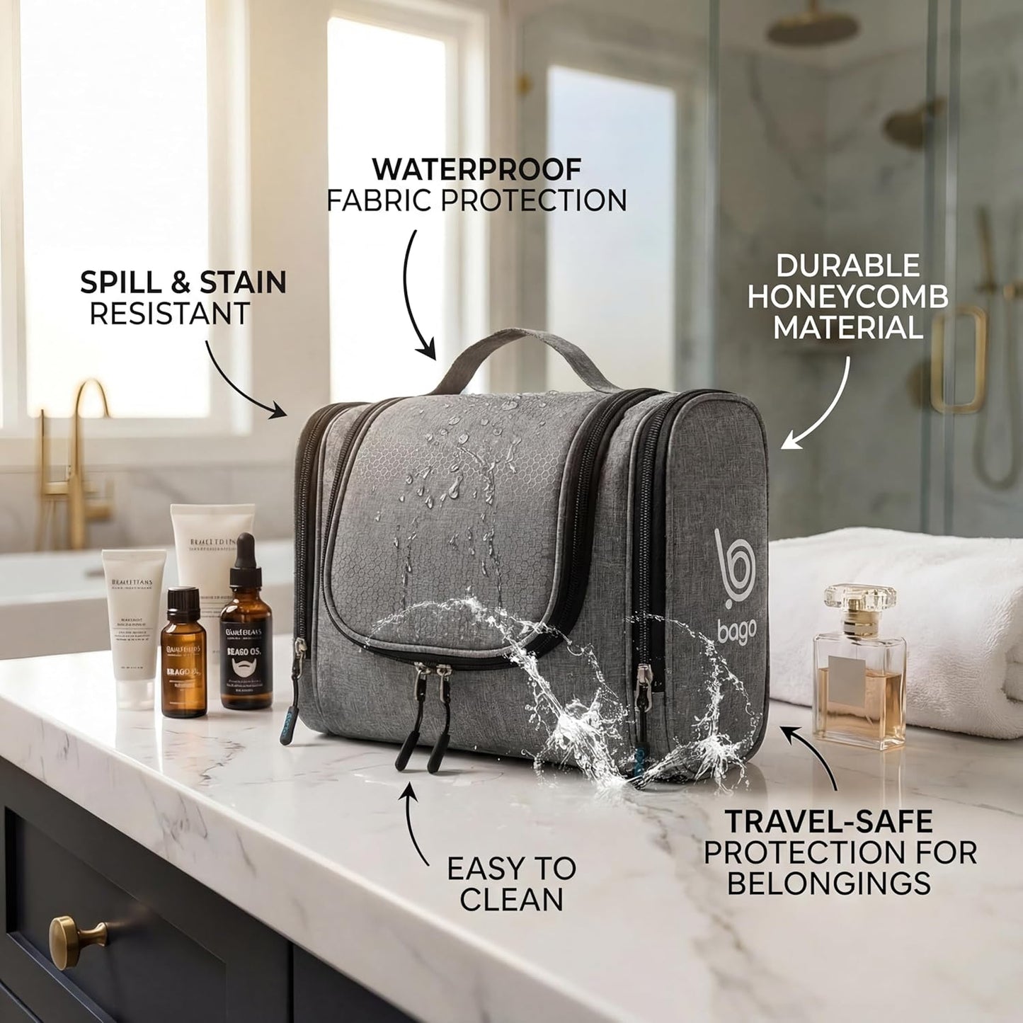 Travel Hanging Toiletry Wash Bag For Makeup Cosmetic