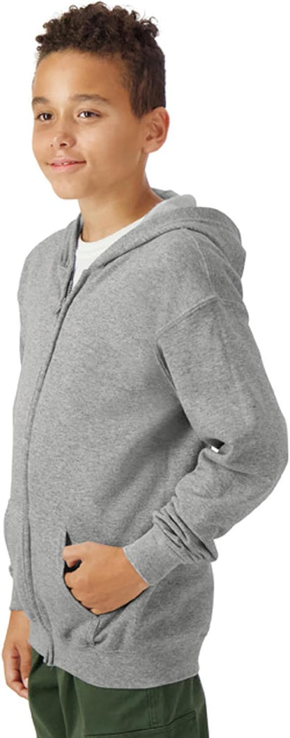 Unisex Kids Full Zip Hooded Youth Sweatshirt Hooded Sweatshirt