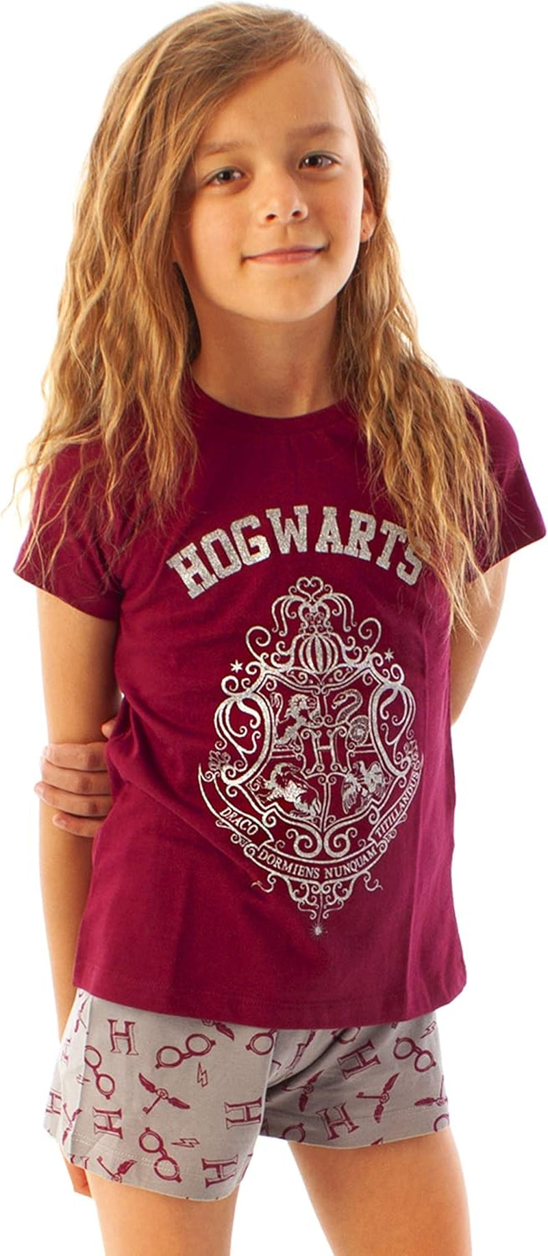 Girls Pyjama Set | Hogwarts Glitter | Kids Sleepwear for Bedtime | 11 - 12 Years