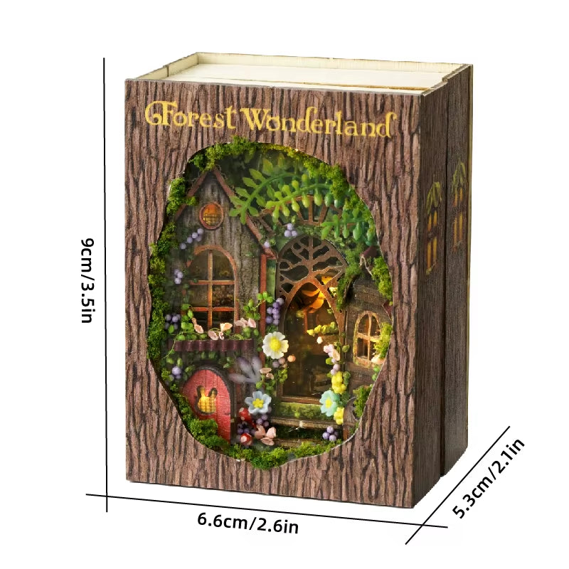 Mini DIY Dollhouse – 3D Puzzle Model with Furniture & LED Lights for Home Decoration & Gifts