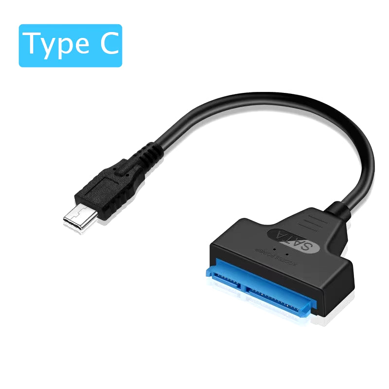 SATA to USB 3.0/2.0 Adapter Cable – 6Gbps for 2.5" HDD & SSD, SATA III 22-Pin to USB