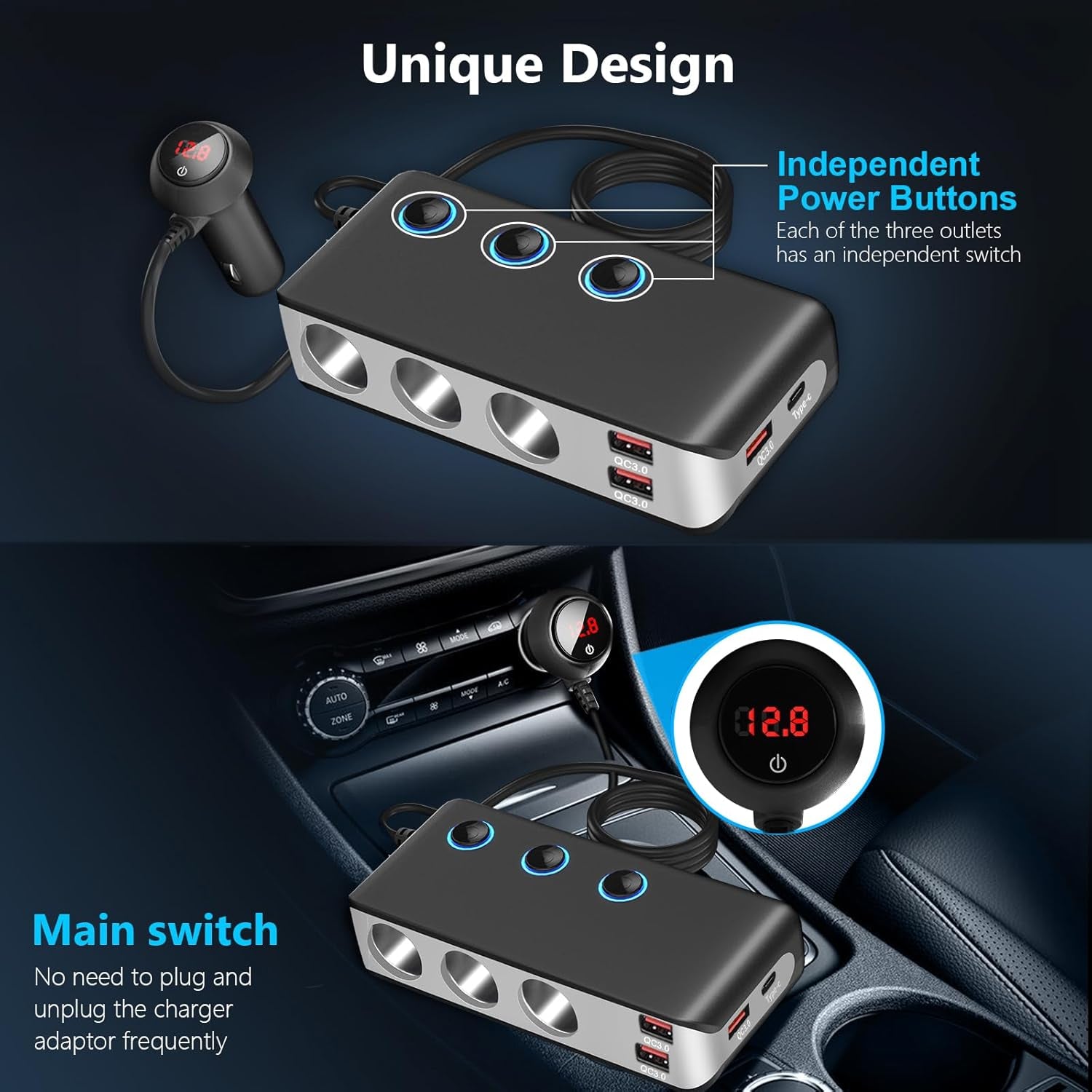 Cigarette Lighter Adapter 140W 