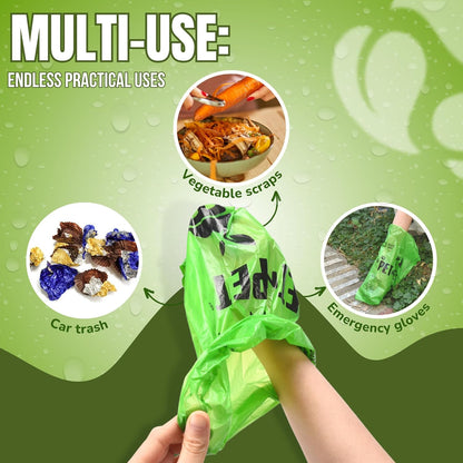 1080-Count Dog Poop Bags – 41% Plant-Based, Thick, Leak-Proof, Unscented (72 Rolls, 9×13)